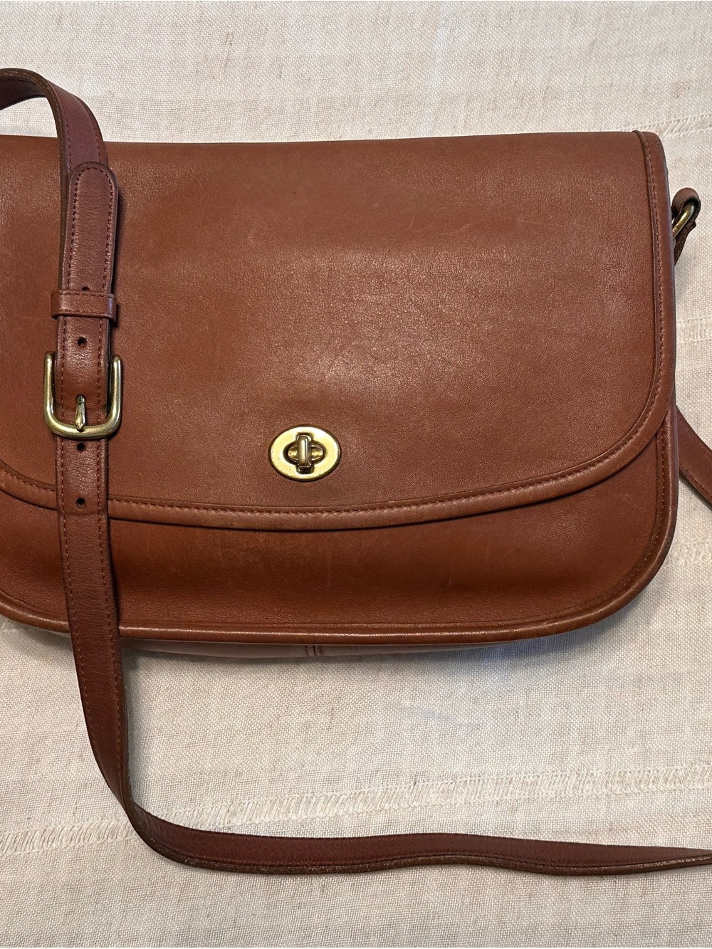 Vintage Coach 9790 City Bag Brown Leather Crossbody